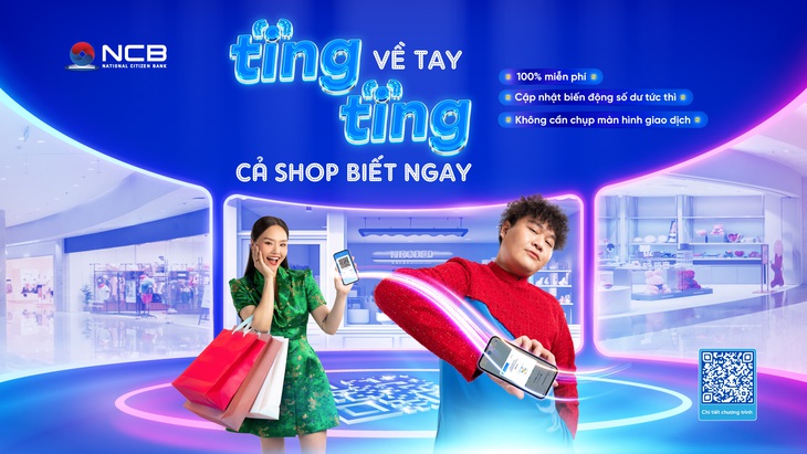 Tính năng chia sẻ biến động số dư trên NCB iziMobile giúp các chủ cửa hàng 