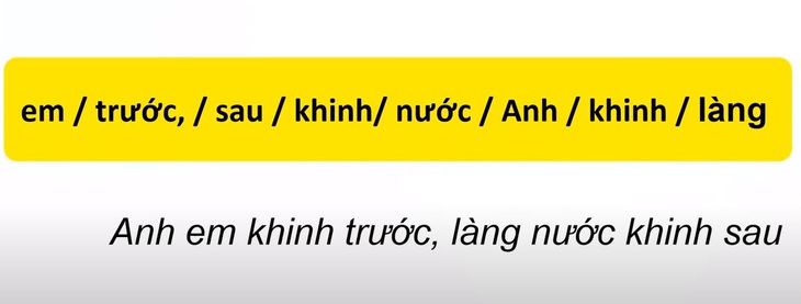 Thử tài tiếng Việt: Sắp xếp các từ sau thành câu có nghĩa (P50)- Ảnh 4.