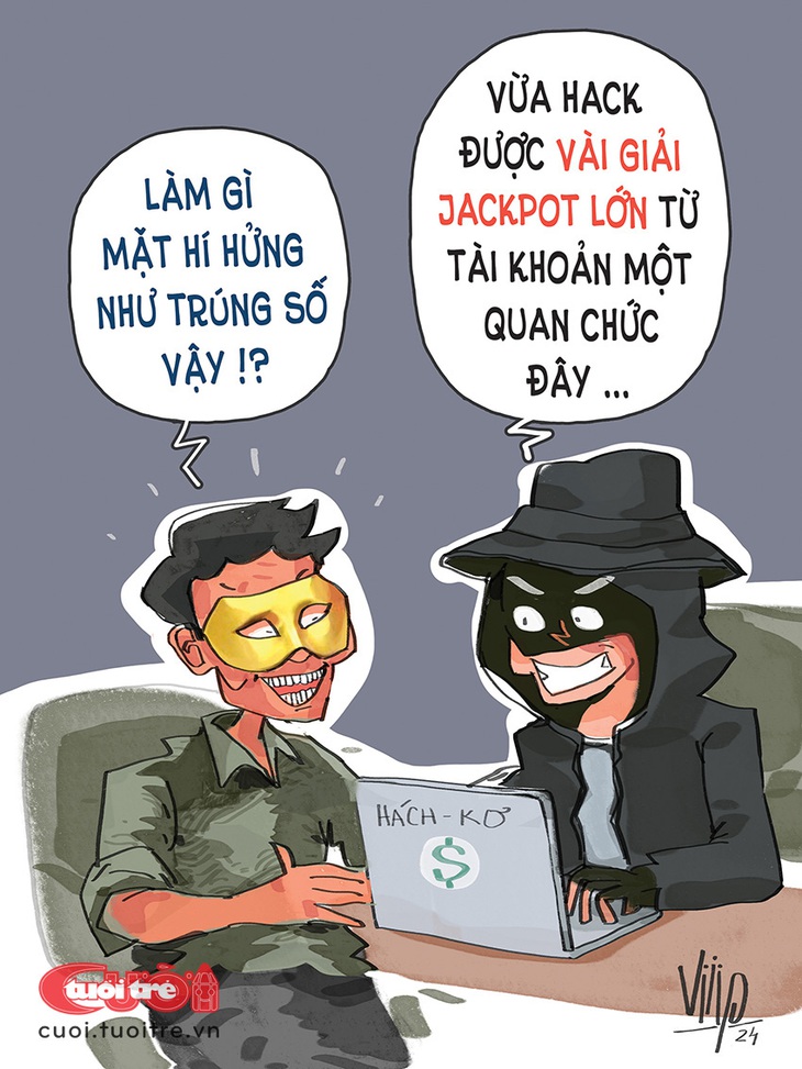 Giải jackpot ở quanh ta - Tranh biếm họa của Viiip 