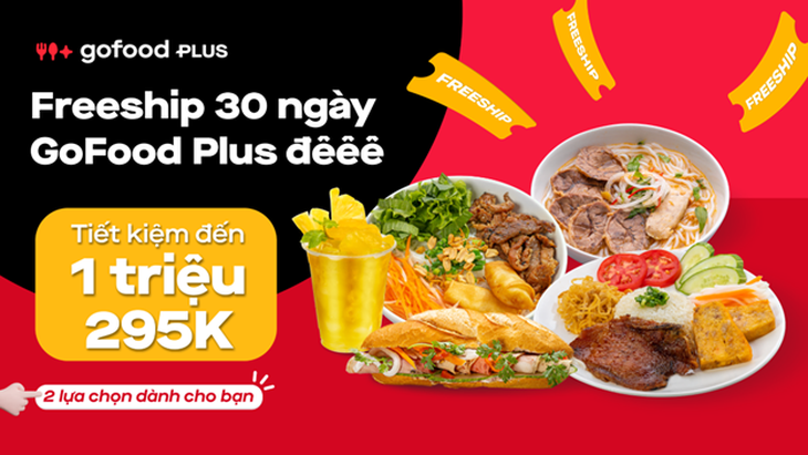 Khách hàng có thể sử dụng gói GoFood Plus 3 lần/ngày.