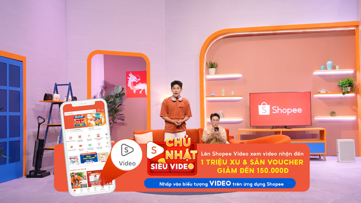 Chỉ có tại Shopee Video - Chủ Nhật Siêu Video, các tín đồ mua sắm có thể vừa chia kho 1 triệu xu, vừa rinh voucher lên đến 150.000 đồng