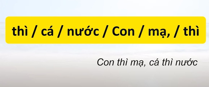 Thử tài tiếng Việt: Sắp xếp các từ sau thành câu có nghĩa (P63)- Ảnh 4.