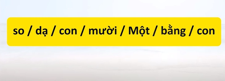 Thử tài tiếng Việt: Sắp xếp các từ sau thành câu có nghĩa (P65)- Ảnh 1.