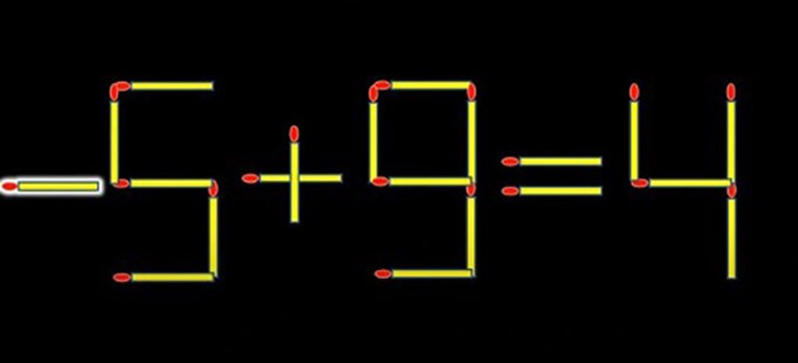 Thử tài IQ: Di chuyển một que diêm để 9+9=4 thành phép tính đúng- Ảnh 2.