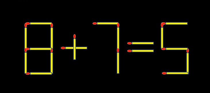 Thử tài IQ: Di chuyển một que diêm để 7-8=2 thành phép tính đúng- Ảnh 3.