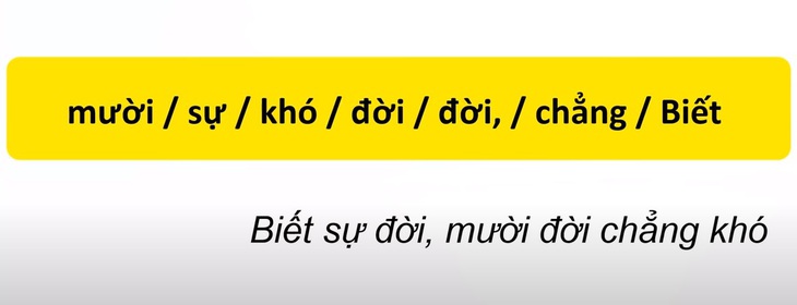 Thử tài tiếng Việt: Sắp xếp các từ sau thành câu có nghĩa (P52)- Ảnh 2.