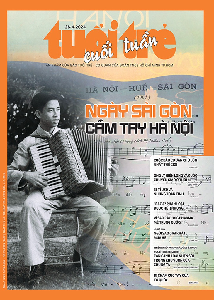 Tuổi Trẻ Cuối Tuần số 15-2024: Ngày Sài Gòn cầm tay Hà Nội- Ảnh 1.