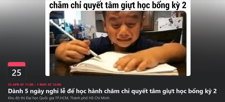 Hoặc với những bạn sinh viên, học hành suốt 5 ngày lễ sẽ giúp tăng cơ hội sở hữu học bổng kỳ 2 đang tới gần. Quyết tâm nào!