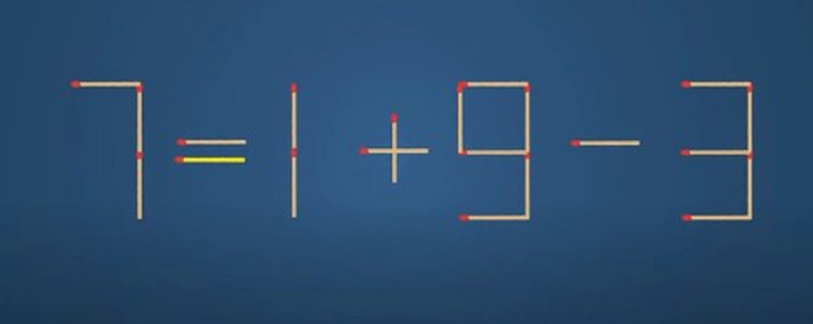Thử tài IQ: Di chuyển một que diêm để 7-1+9=3 thành phép tính đúng- Ảnh 2.