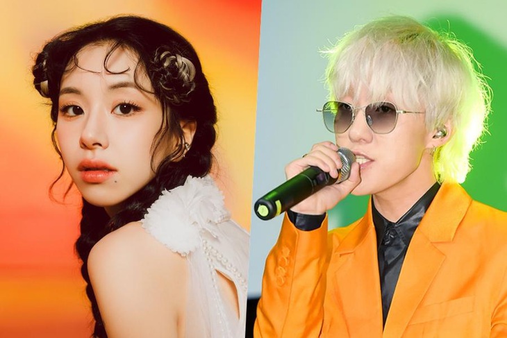 Chaeyoung (trái) và Zion.T. - Ảnh: Soompi