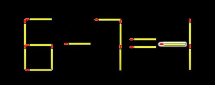 Thử tài IQ: Di chuyển một que diêm để 4+3=-7 thành phép tính đúng- Ảnh 4.