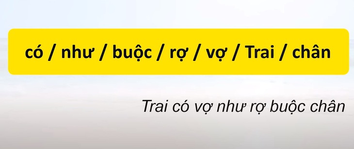 Thử tài tiếng Việt: Sắp xếp các từ sau thành câu có nghĩa (P59)- Ảnh 2.