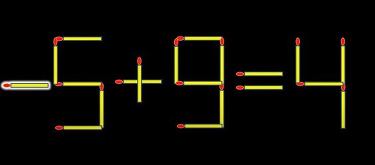 Thử tài IQ: Di chuyển một que diêm để 9+9=4 thành phép tính đúng- Ảnh 2.