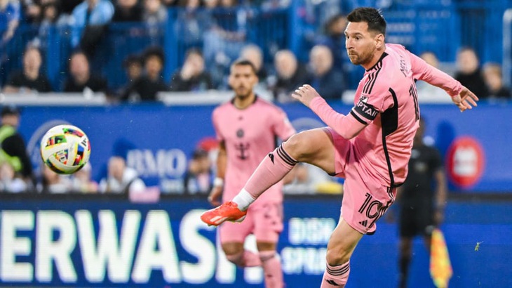 Messi trong cuộc đối đầu với CF Montreal - Ảnh: GETTY