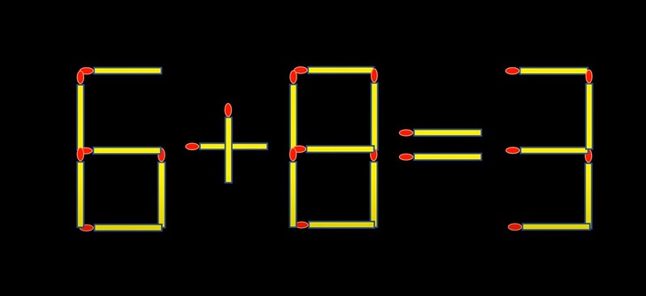 Thử tài IQ: Di chuyển một que diêm để 3+3=8 thành phép tính đúng- Ảnh 3.