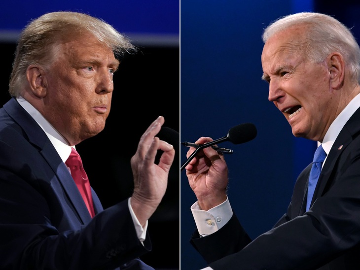 Cựu tổng thống Donald Trump và đương kim Tổng thống Joe Biden - Ảnh: CNBC