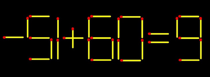 Thử tài IQ: Di chuyển một que diêm để 51+60=8 thành phép tính đúng- Ảnh 2.