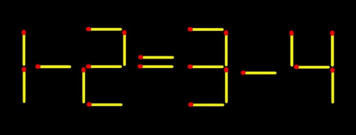 Thử tài IQ: Di chuyển một que diêm để 1-2-3=4 thành phép tính đúng- Ảnh 2.