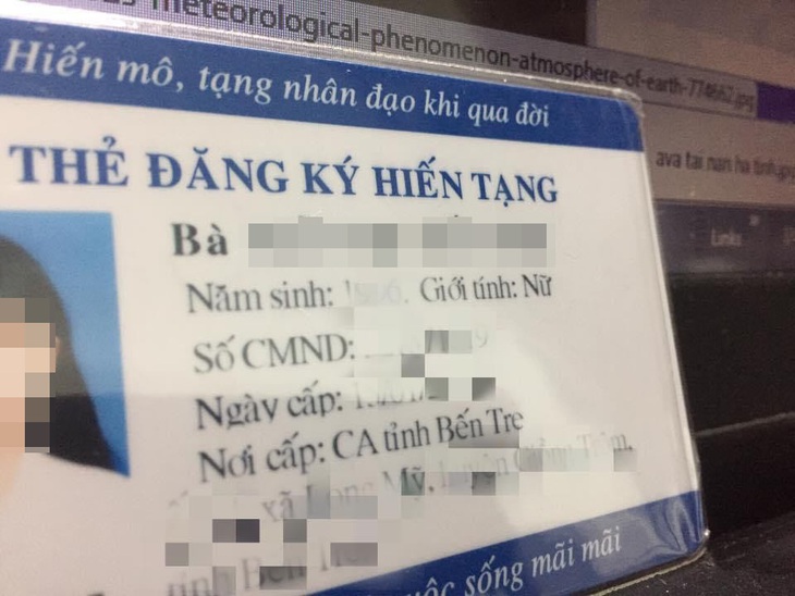 Một người trẻ đăng ký hiến mô tạng tại Bệnh viện Chợ Rẫy (TP.HCM) - Ảnh: NVCC