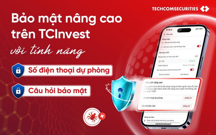 TCBS tăng cường các biện pháp bảo mật và an toàn giao dịch - Ảnh: TCB