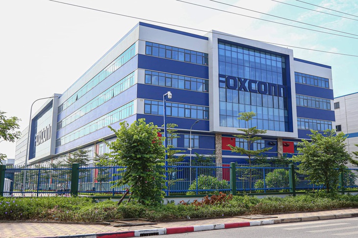 Khu vực nhà máy của Foxconn Hồng Hải, đối tác toàn cầu của Apple, tại một khu công nghiệp ở tỉnh Bắc Giang - Ảnh: HÀ QUÂN