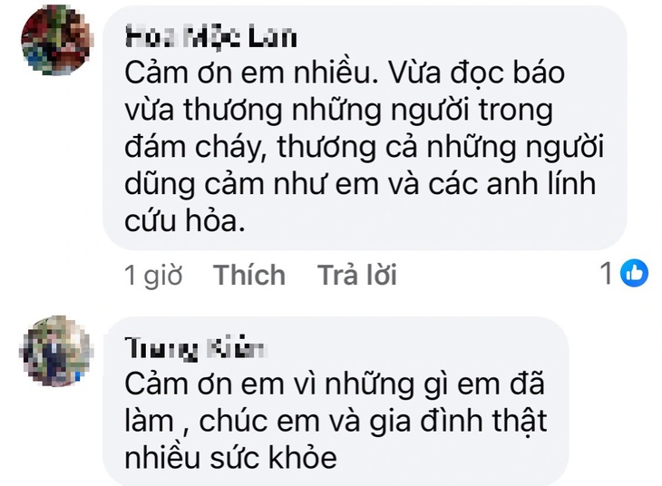 Một số bình luận của người dùng mạng tại trang cá nhân của 