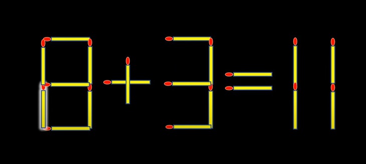 Thử tài IQ: Di chuyển một que diêm để 9+9=11 thành phép tính đúng- Ảnh 2.