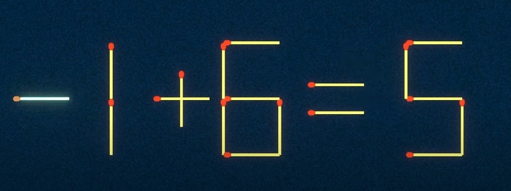 Thử tài IQ: Di chuyển một que diêm để 1+6=9 thành phép tính đúng- Ảnh 2.