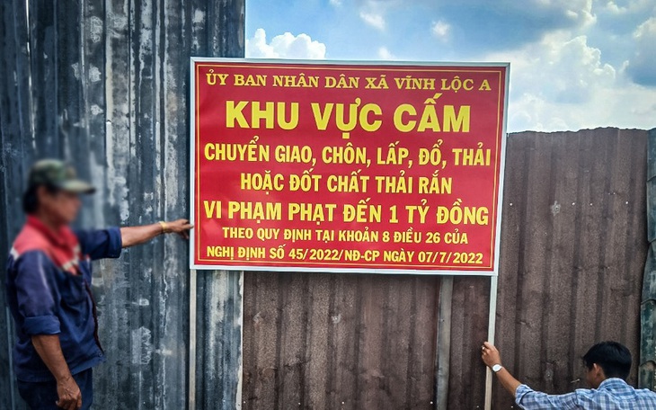 ‘Đại công trường’ đốt rác ở Bình Chánh được dọn sạch, treo bảng 