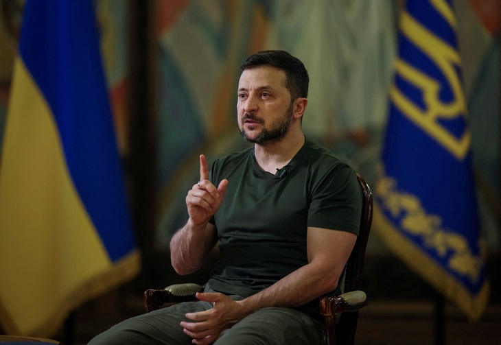 Tổng thống Ukraine Volodymyr Zelensky - Ảnh: REUTERS