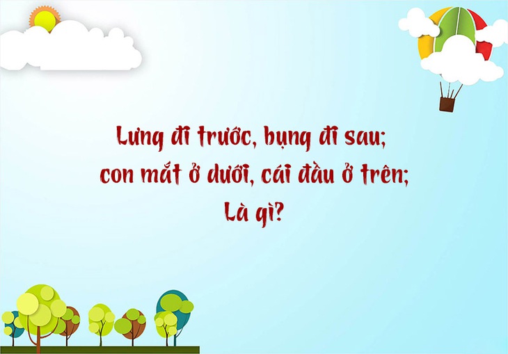 Câu đố hack não: Mắt ở dưới, cái đầu ở trên là gì?- Ảnh 1.