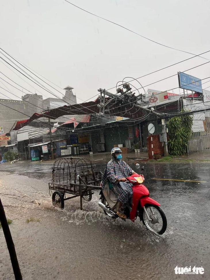 Mưa chiều 3-5 tại huyện Châu Thành, An Giang - Ảnh: CTV