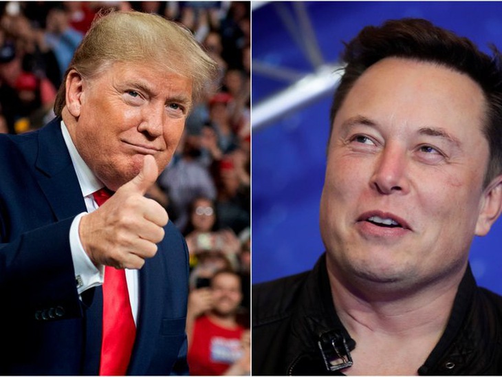 Cựu tổng thống Mỹ Donald Trump (trái) và tỉ phú Mỹ Elon Musk - Ảnh: X/WION