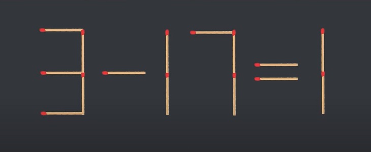 Thử tài IQ: Di chuyển một que diêm để 1+4=5-8 thành phép tính đúng- Ảnh 3.