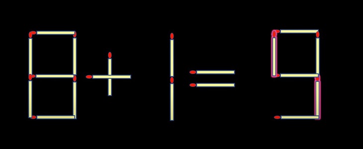 Thử tài IQ: Di chuyển hai que diêm để 8+7=2 thành phép tính đúng- Ảnh 2.