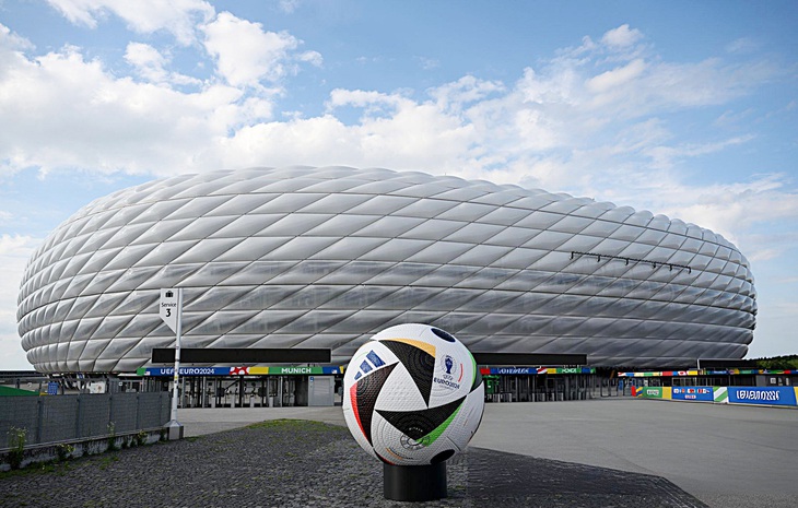 Bên ngoài sân Allianz Arena, nơi diễn ra lễ khai mạc và trận mở màn Euro 2024