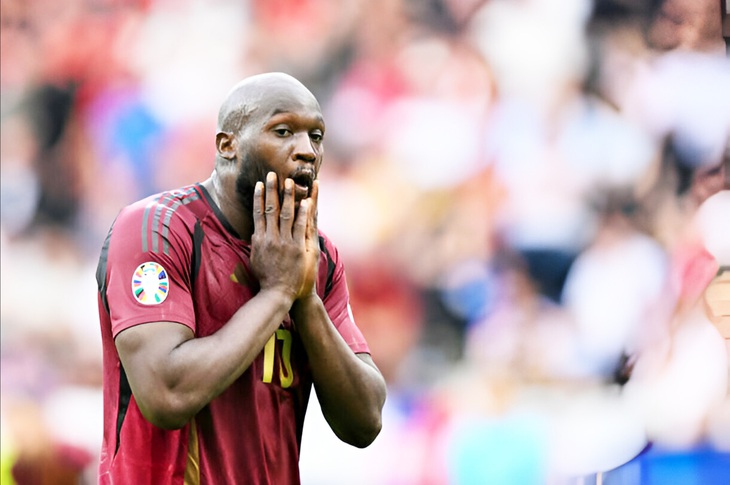 Tiền đạo tuyển Bỉ Romelu Lukaku là cầu thủ ‘đen đủi’ bậc nhất Euro 2024 - Ảnh: Getty