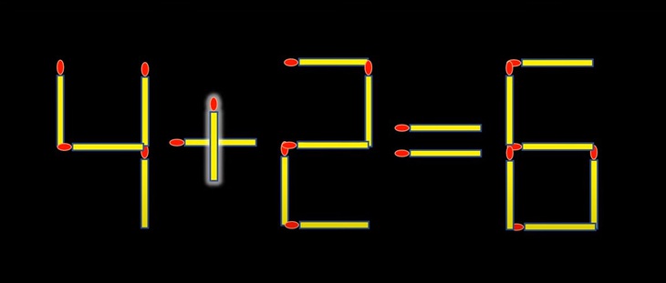 Thử tài IQ: Di chuyển hai que diêm để 7+5=2 thành phép tính đúng- Ảnh 4.