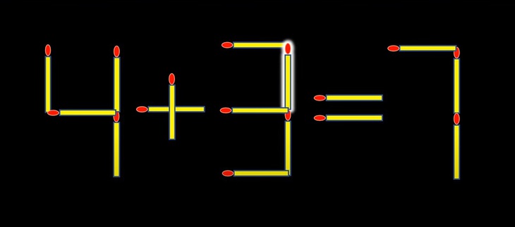 Thử tài IQ: Di chuyển hai que diêm để 7+5=2 thành phép tính đúng- Ảnh 6.