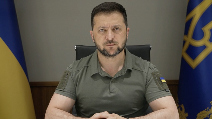 Tổng thống Ukraine Volodymyr Zelensky - Ảnh: INTERFAX-UKRAINE