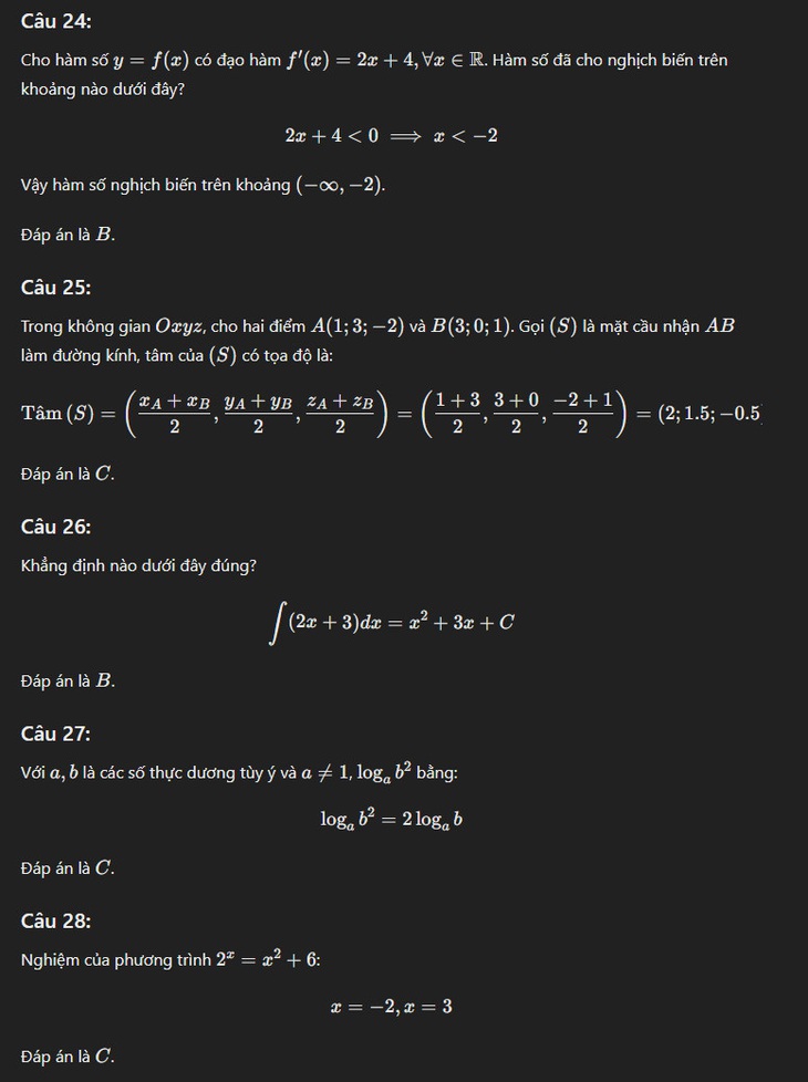AI giải đề thi môn toán THPT 2024 siêu nhanh, mời bạn đọc tham khảo- Ảnh 10.