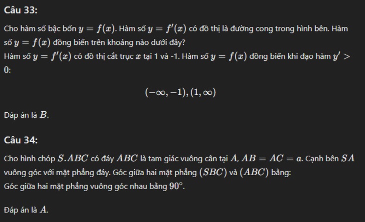 AI giải đề thi môn toán THPT 2024 siêu nhanh, mời bạn đọc tham khảo- Ảnh 12.