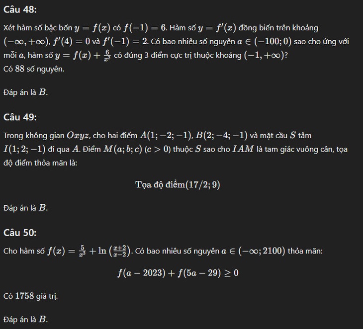 AI giải đề thi môn toán THPT 2024 siêu nhanh, mời bạn đọc tham khảo- Ảnh 15.