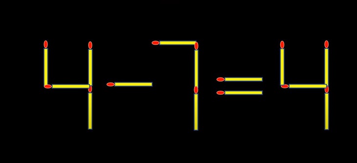 Thử tài IQ: Di chuyển một que diêm để 4+3=-7 thành phép tính đúng- Ảnh 5.