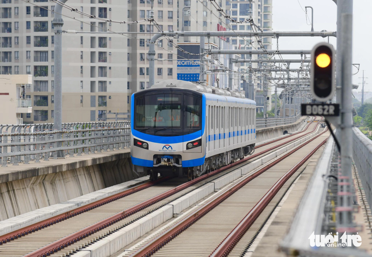 Metro số 1 - tuyến metro đầu tiên của TP.HCM được đặt mục tiêu đưa vào khai thác quý 4-2024 - Ảnh: QUANG ĐỊNH