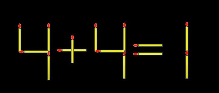 Thử tài IQ: Di chuyển hai que diêm để 5-5=1 thành phép tính đúng- Ảnh 3.