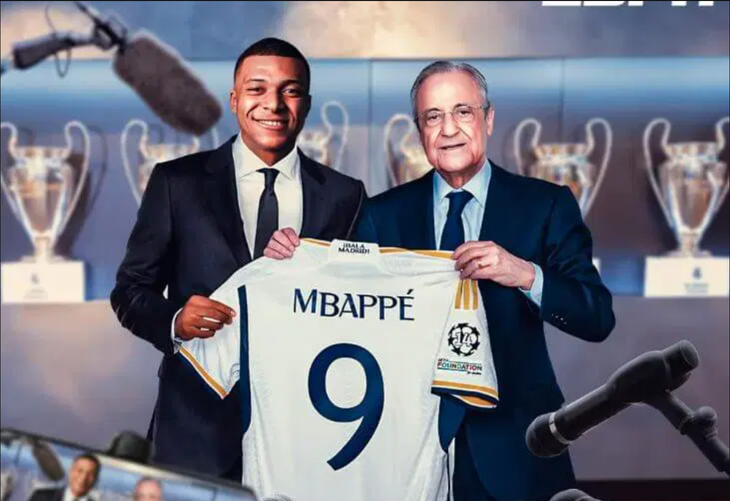 Áo số 9 của Kylian Mbappe được fan săn đón nhưng Real Madrid chưa thể bán ra