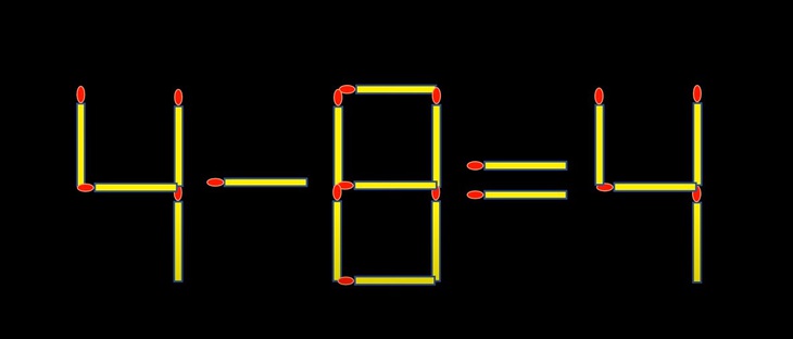 Thử tài IQ: Di chuyển một que diêm để 4-8=4 thành phép tính đúng- Ảnh 1.