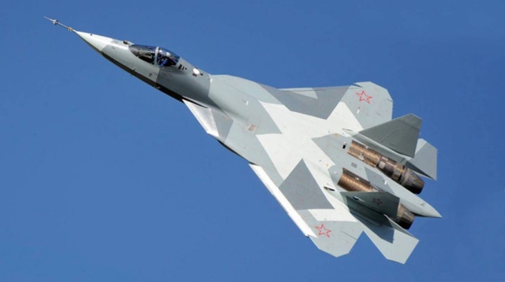 Chiến đấu cơ tàng hình Su-57 thế hệ thứ 5 của Nga - Ảnh: MOSCOW TIMES