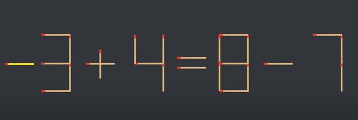 Thử tài IQ: Di chuyển hai que diêm để 3+4=8+7 thành phép tính đúng- Ảnh 2.